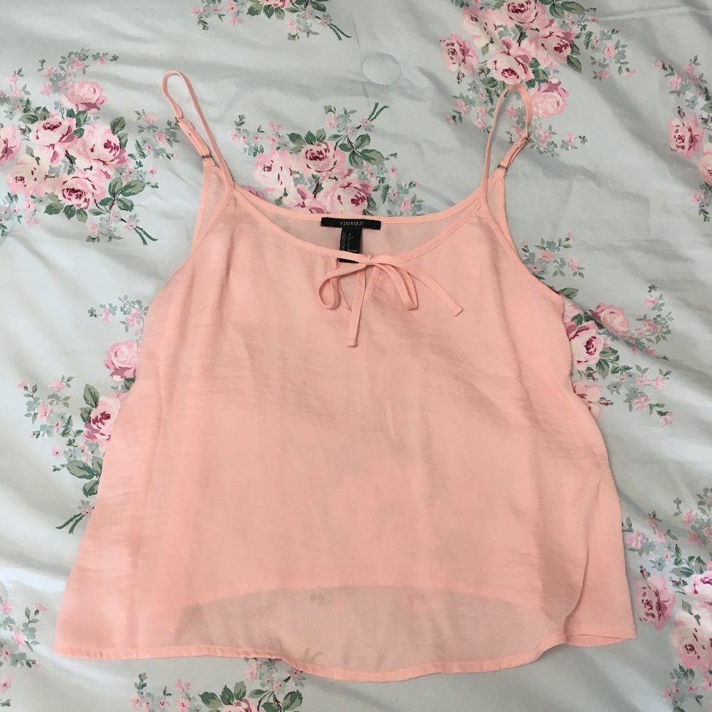 Pink cropped tank